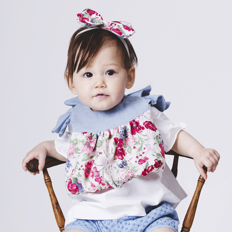 Niva 可愛造型圍兜/口水巾-鄉村女孩