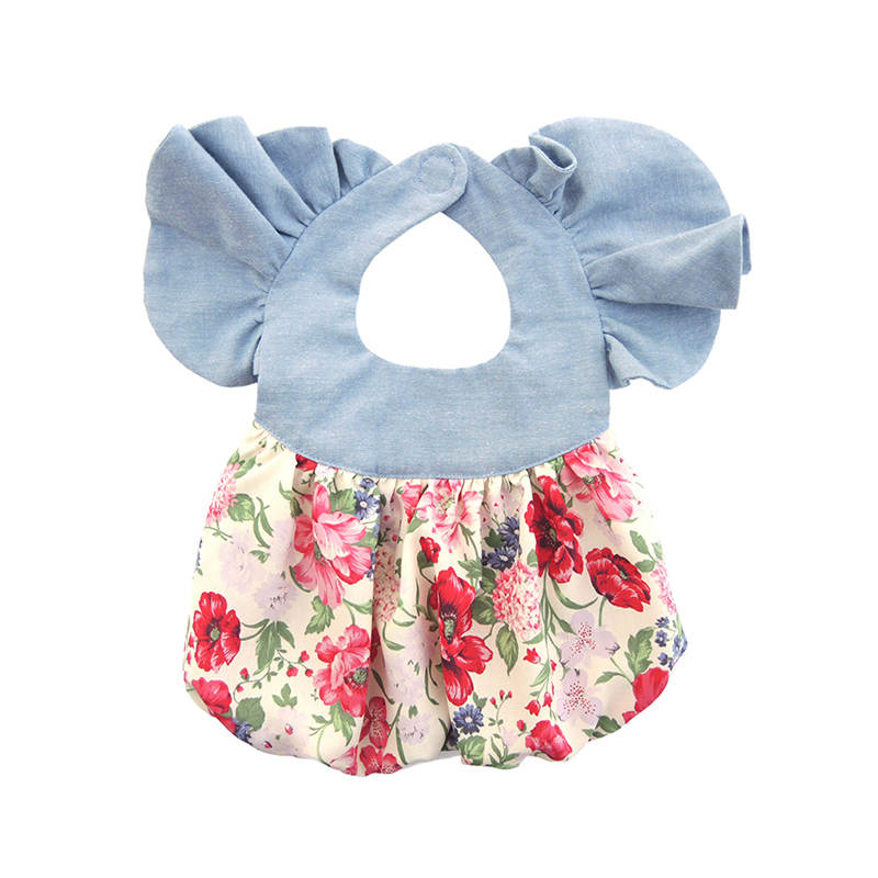 Niva 可愛造型圍兜/口水巾-鄉村女孩