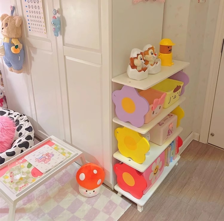 花朵朵木質組合架