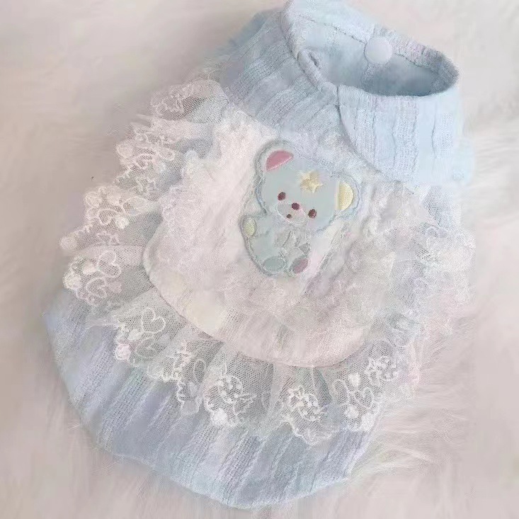 宠物衣服 蕾丝小熊裙