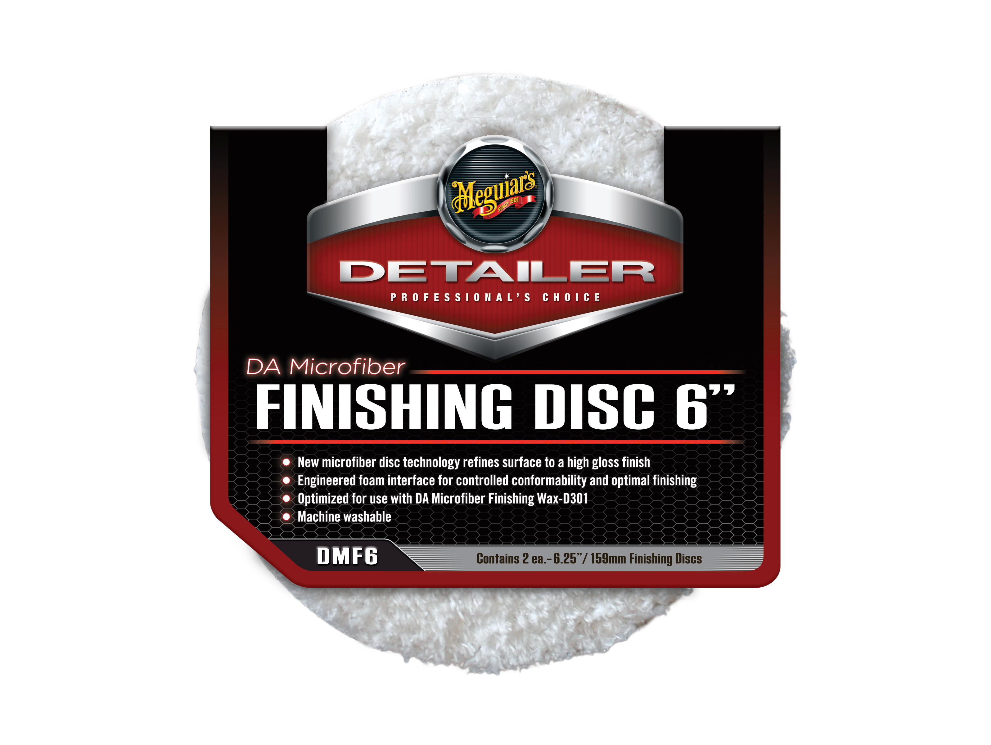 美光-DA微細纖維上蠟墊6"(2件裝)