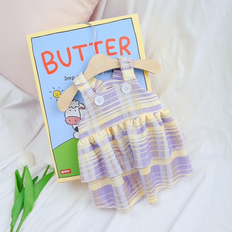 宠物衣服 XD格子裙