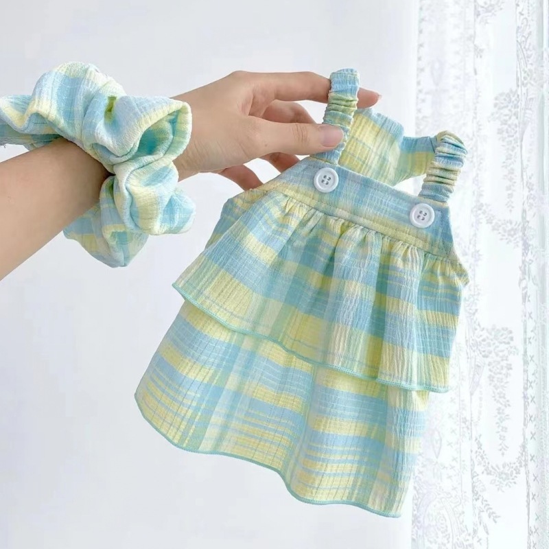 宠物衣服 XD格子裙