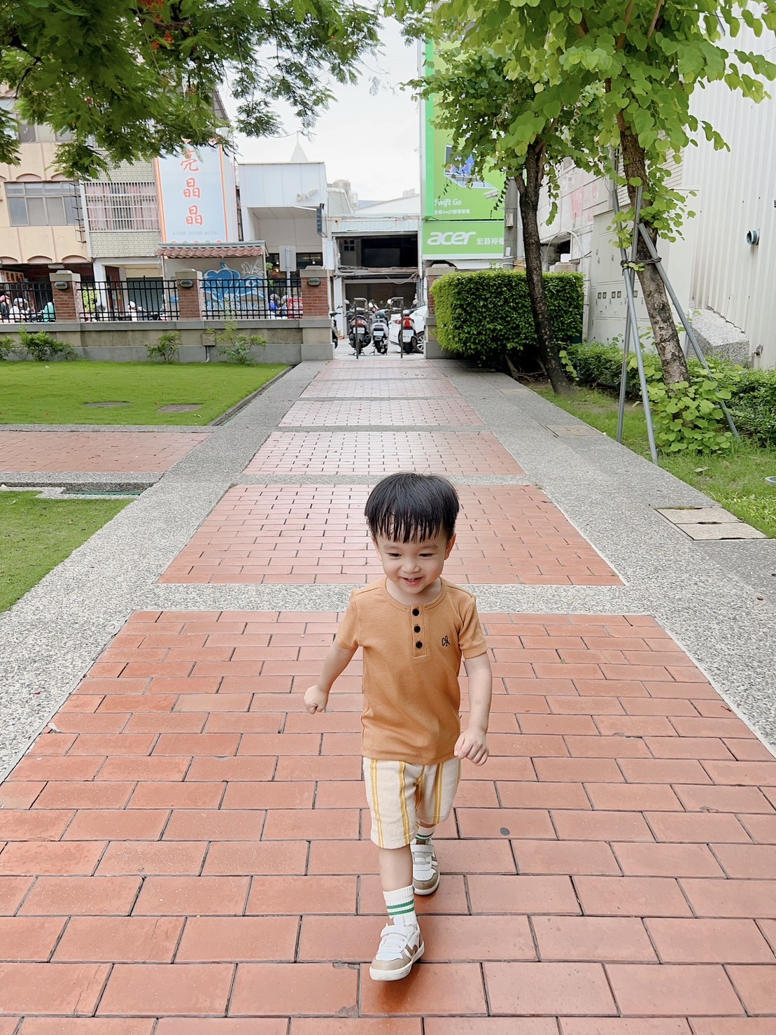 荷蘭CarlijnQ 有機棉亨利領上衣 - Basic Orange