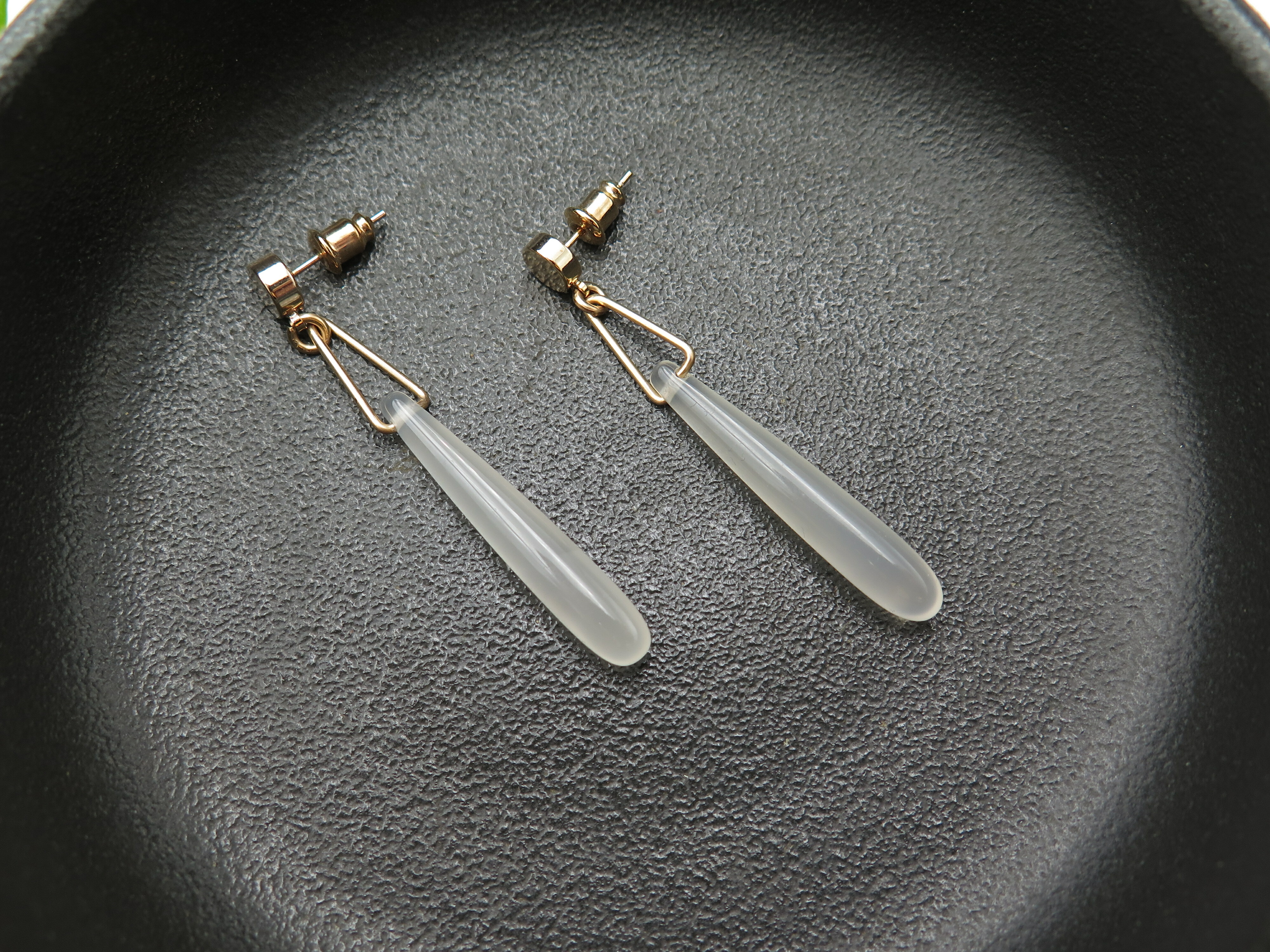 COLE COOL簡約水滴形瑪瑙耳環耳夾