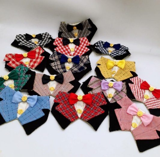 宠物衣服 韩风领结口水巾