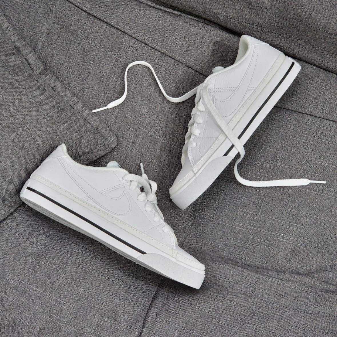 Nike Court Legacy 小白鞋 復古全白 環保材質 女款