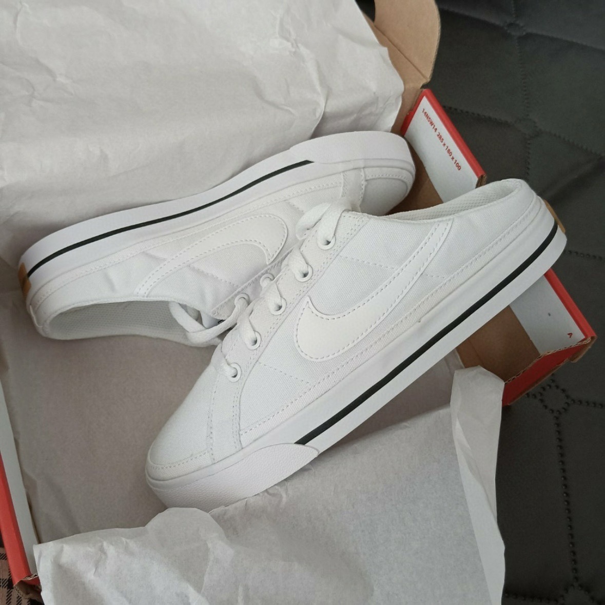 Nike Court Legacy Mule 全白 穆勒鞋 懶人鞋 女款