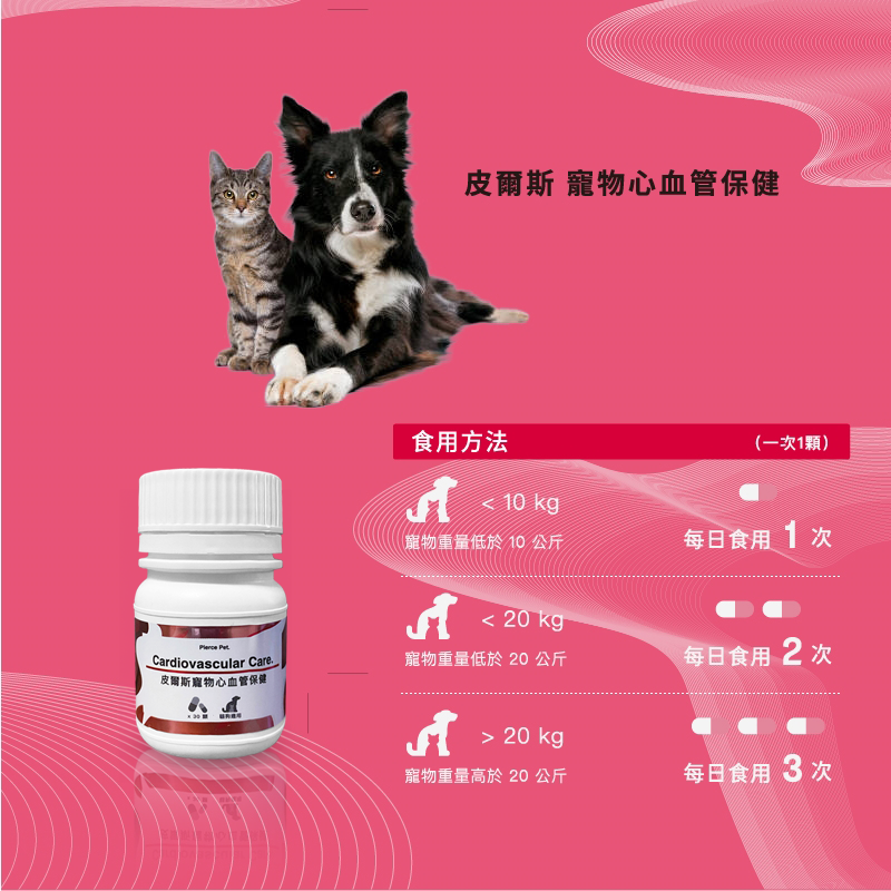 pierce pet, 皮爾斯, 寵物, 寵物保健, 寵物保健品, 酵母粉, 乳酸菌, 台灣, 免疫力, 光澤毛質, 貓, 狗, 寵物專利心血管保健,紅蚯蚓粉,輔酶Q10,魚油粉