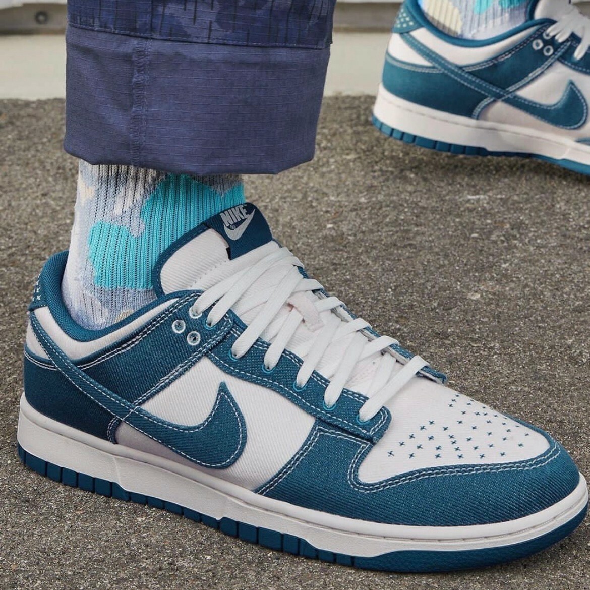Nike Dunk Low Se Industrial Blue 丹寧藍 刺繡 牛仔 穿搭 低筒休閒鞋