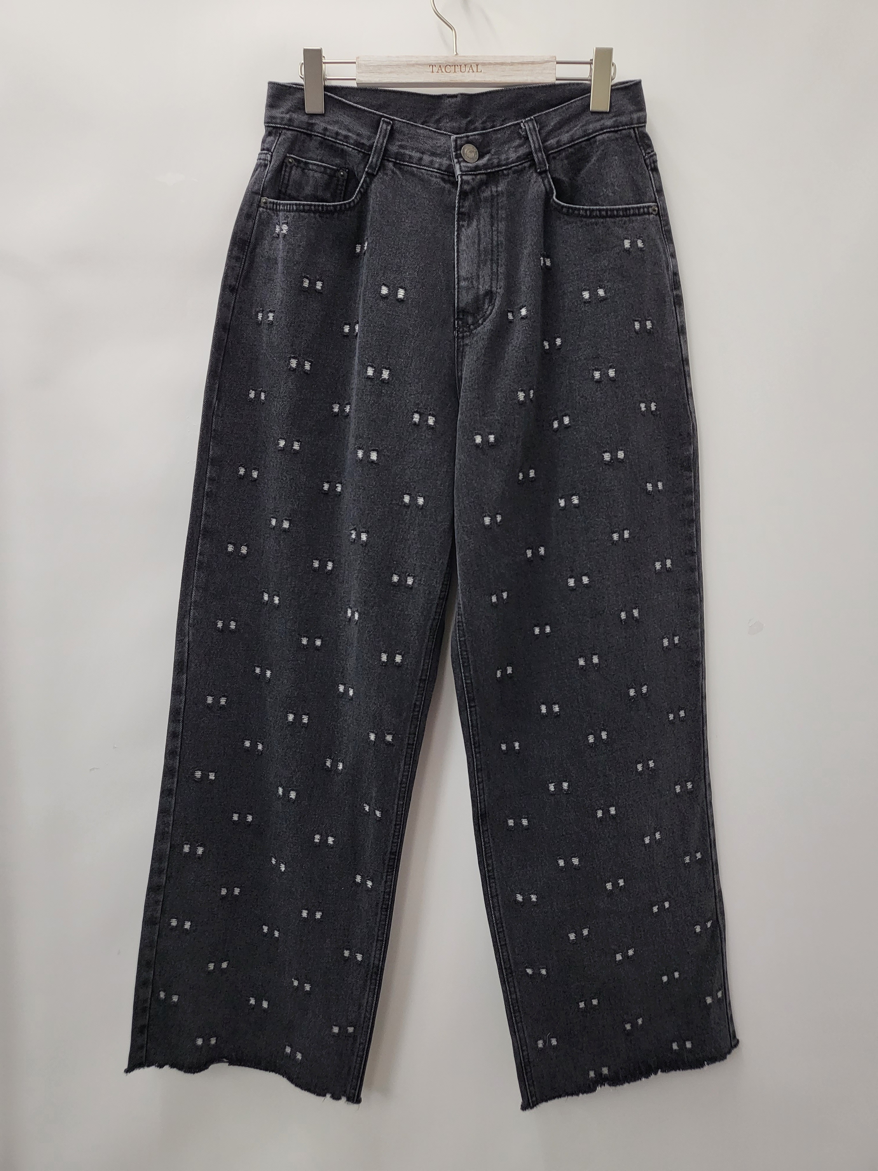 花紋鬆身牛仔褲 P2576