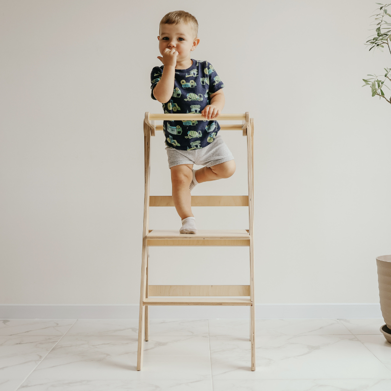 原木色 | LELEKA樂樂咖 輕薄款兒童學習梯