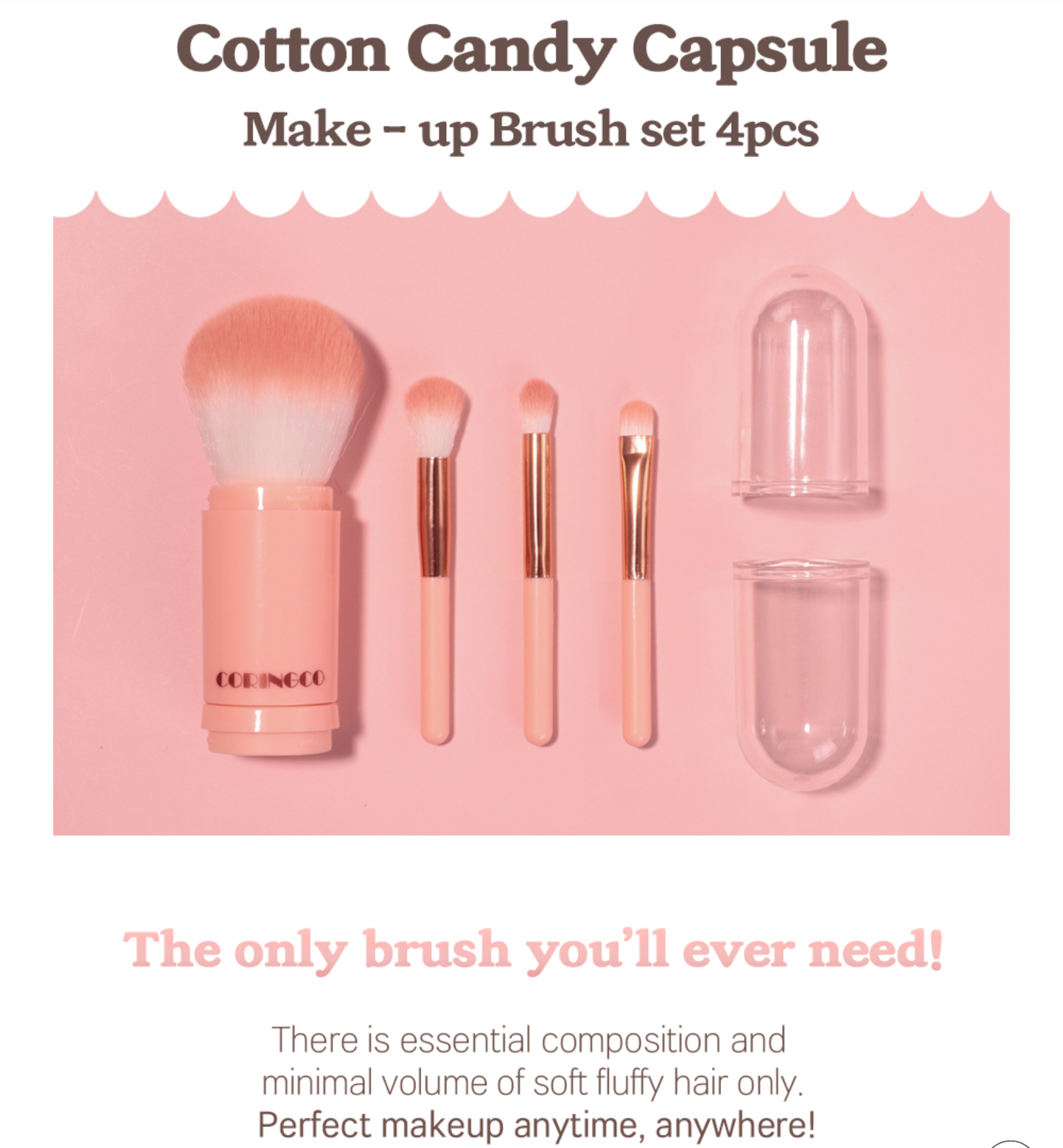 《現貨》CORINGCO Cotton Candy Capsule Makeup Brush