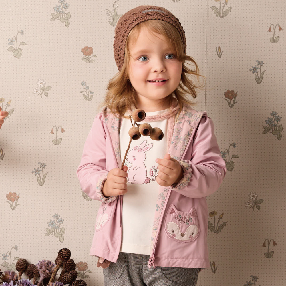 PIPPY可愛小兔圓領棉質長袖上衣 米