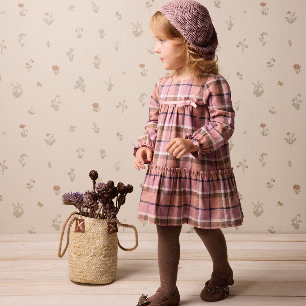 PIPPY 經典格紋連身裙洋裝 粉