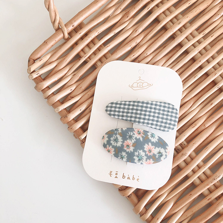 藍色系花花髮夾組