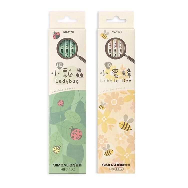 【雄獅】三角塗頭鉛筆HB (12入/盒)