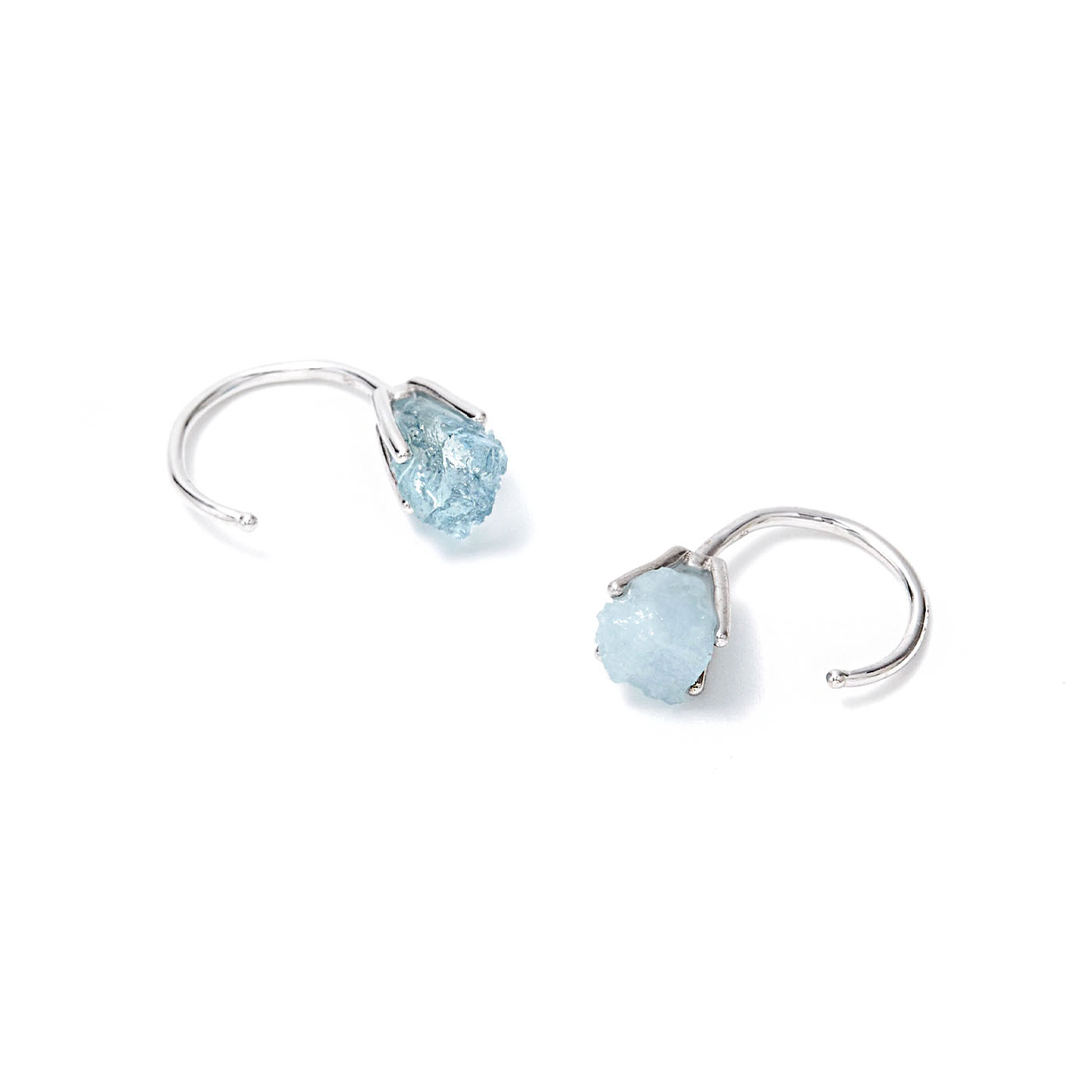 平價飾品,鍍白金,水晶,礦石,白水晶,海藍寶,耳環