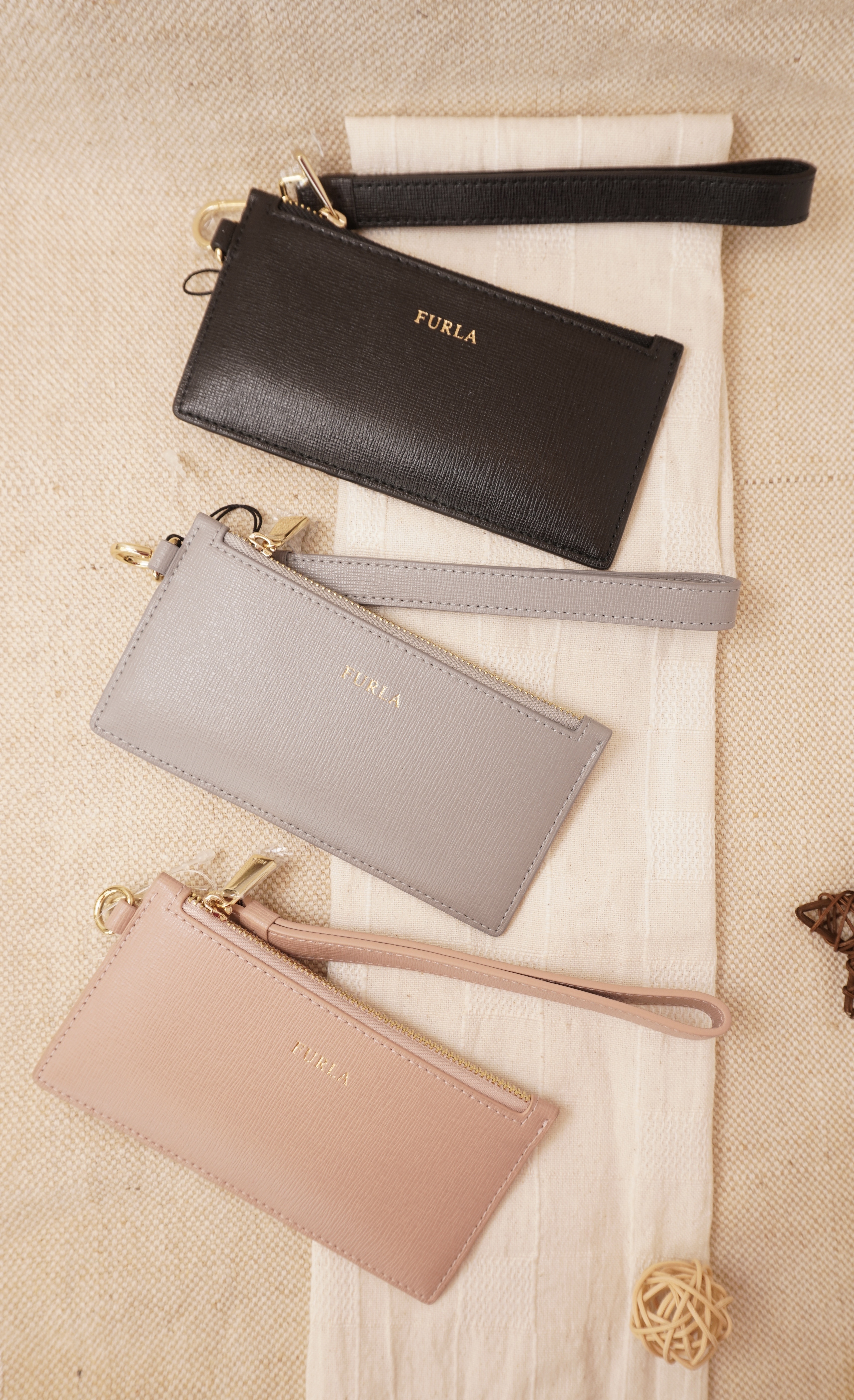 Furla Print Logo Classic Slim Wristlet,