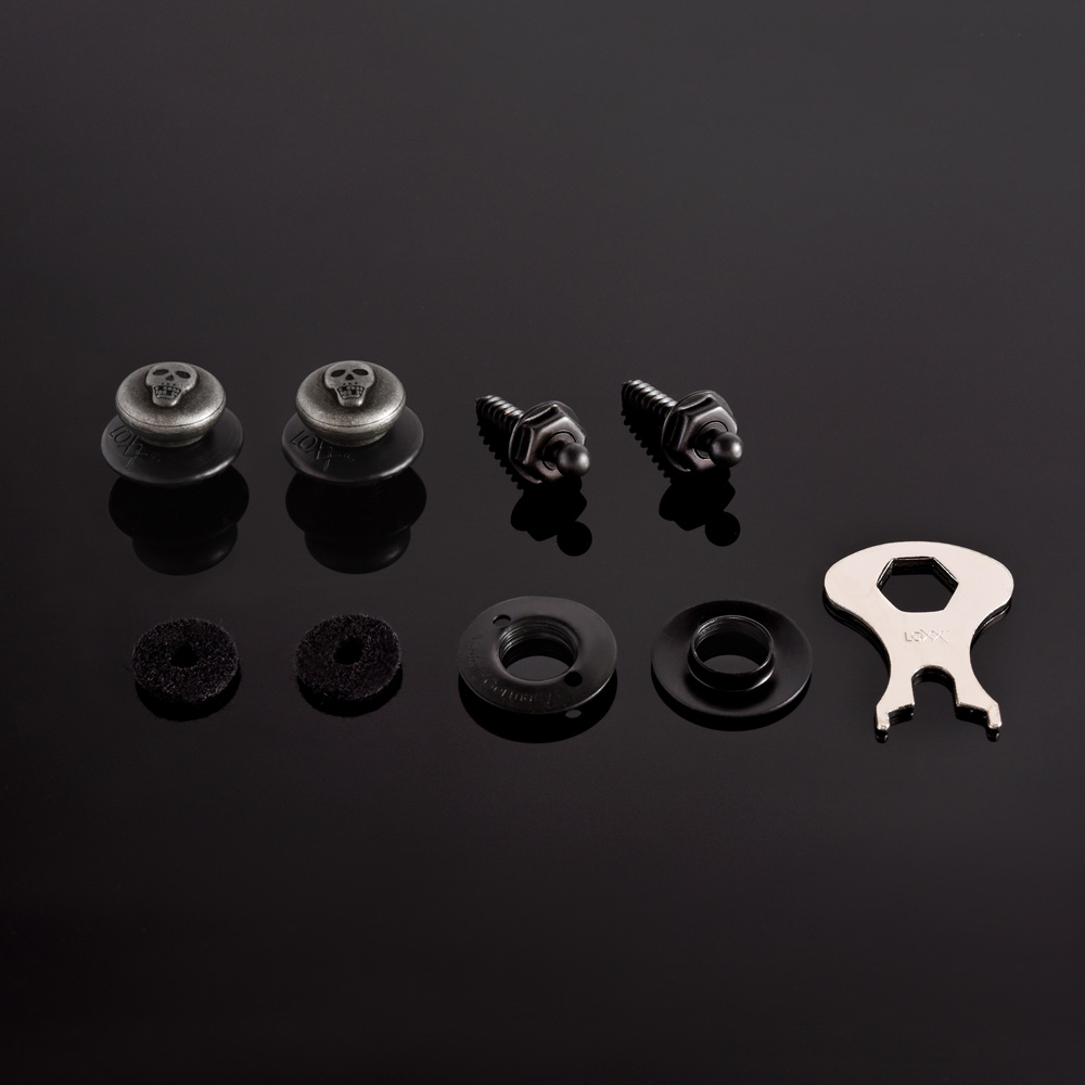 【多色可選】LOXX 德製安全背帶釦 電吉他/電貝斯專用 復古雕花款式