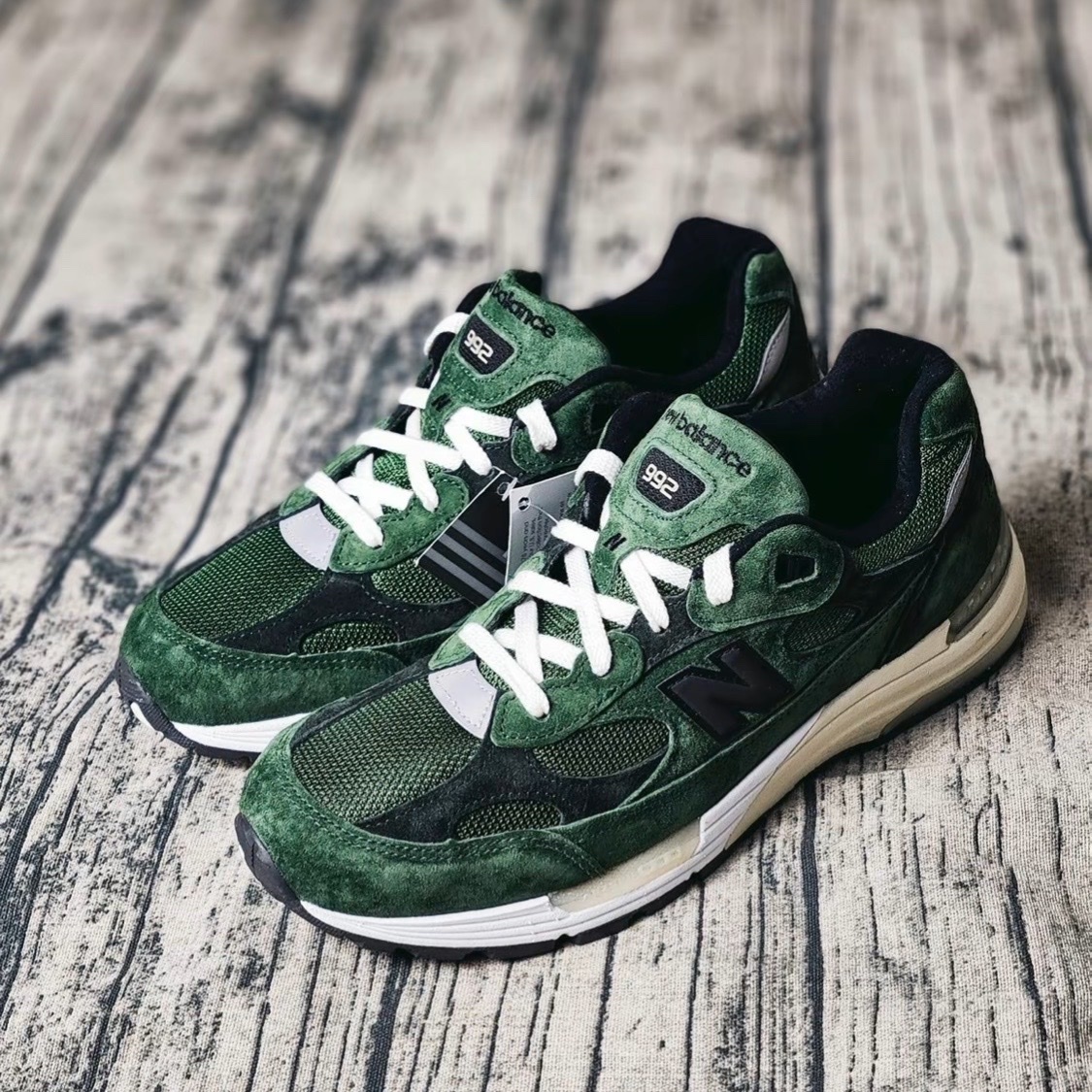 美品 New Balance JJJJound M992JJ Green 992 New Balance x JJJJound 992 Made in USA 'Mossy Green' M992JJ