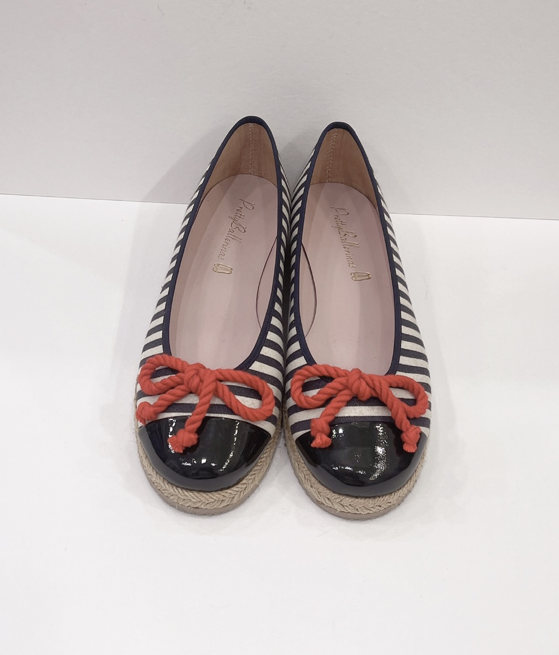 海君藍橫條娃娃鞋