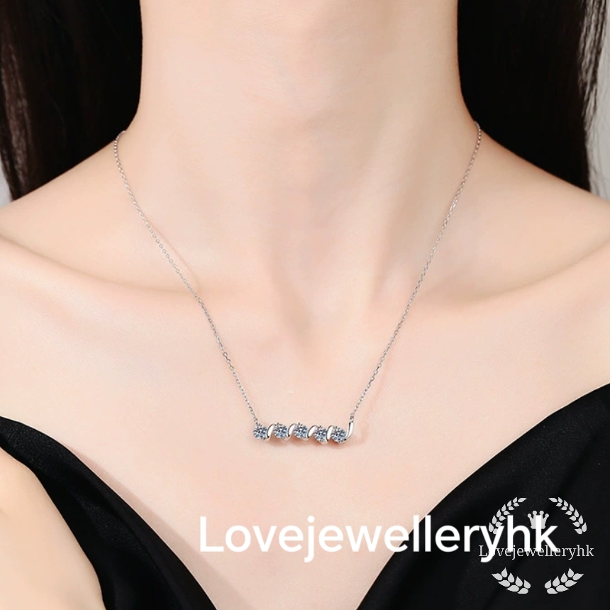 輕奢冷淡風莫桑鑽頸鏈N1. 5C019
