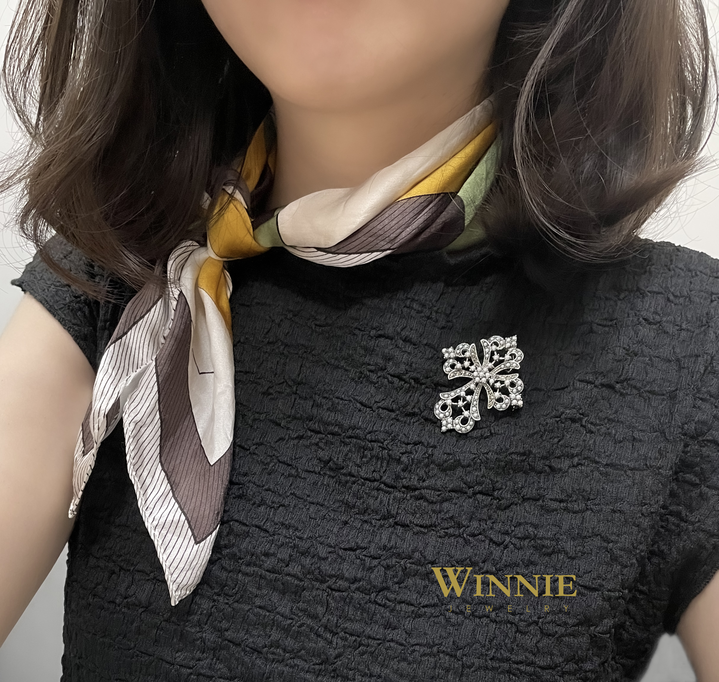 十字架米珠胸墜