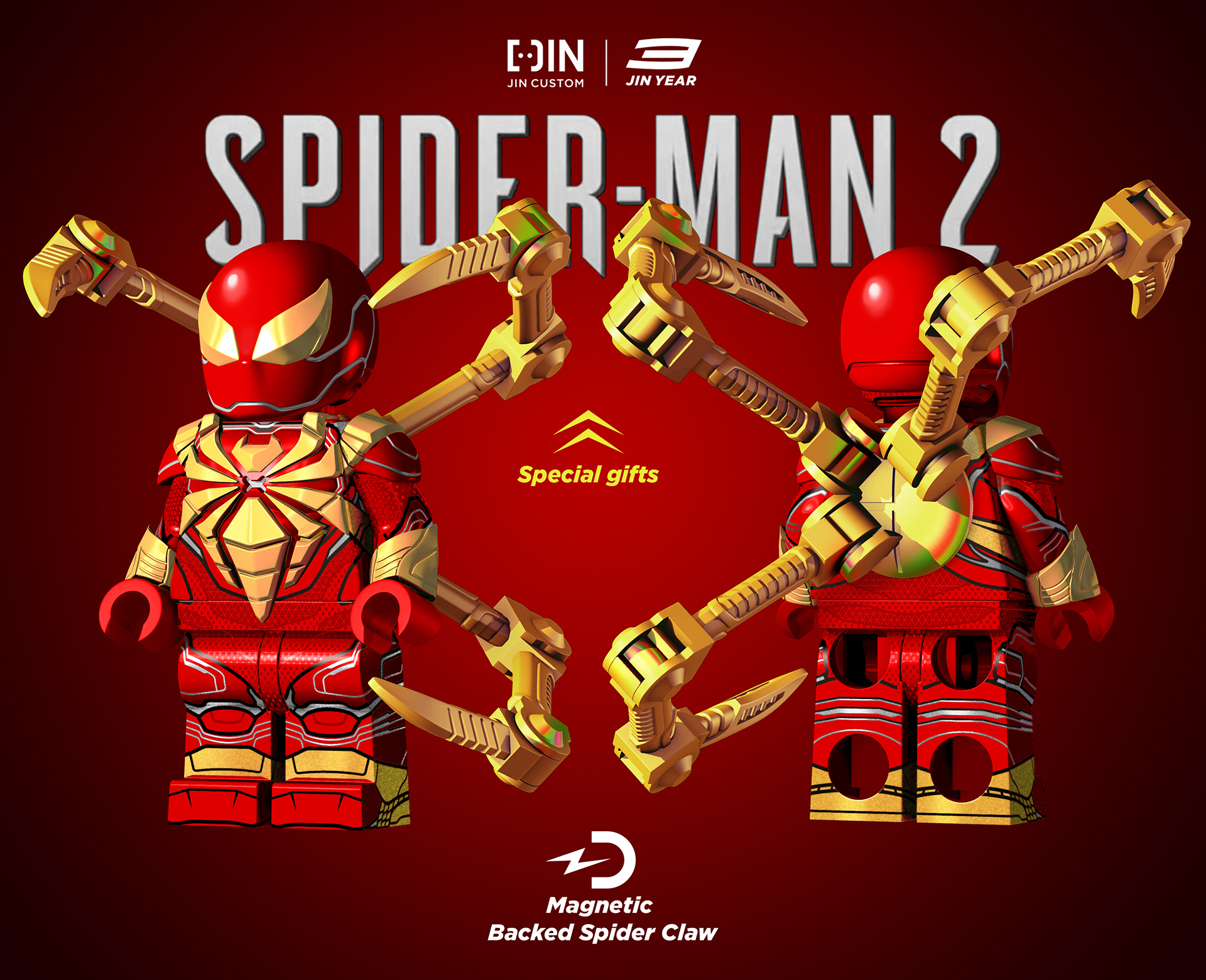 [JIN Custom] [In  Stock] 3rd Anniversary  - PS5 Iron Spider Man - Luxury Edition [PADprinted]