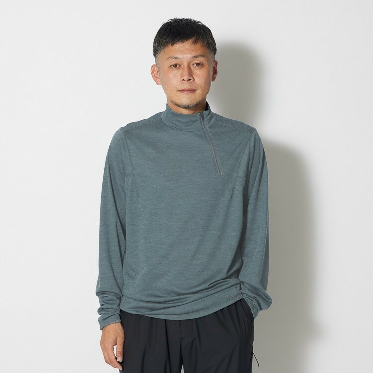 Snow Peak Recycled Pe/Wo 半拉鍊套衫 石板藍
