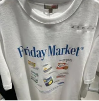 [S] SPAOFRIDAY MARKET SHORT SLEEVE TEE,WHITE, SPRPD26C11-07 [FINAL SALE] (SSP46)