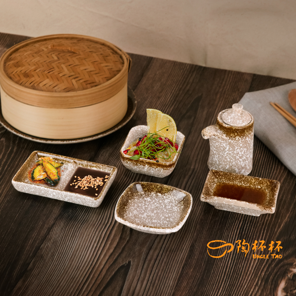 棕金 醬油壺 醬油小碟 AS03-30-40【陶杯杯瓷器】