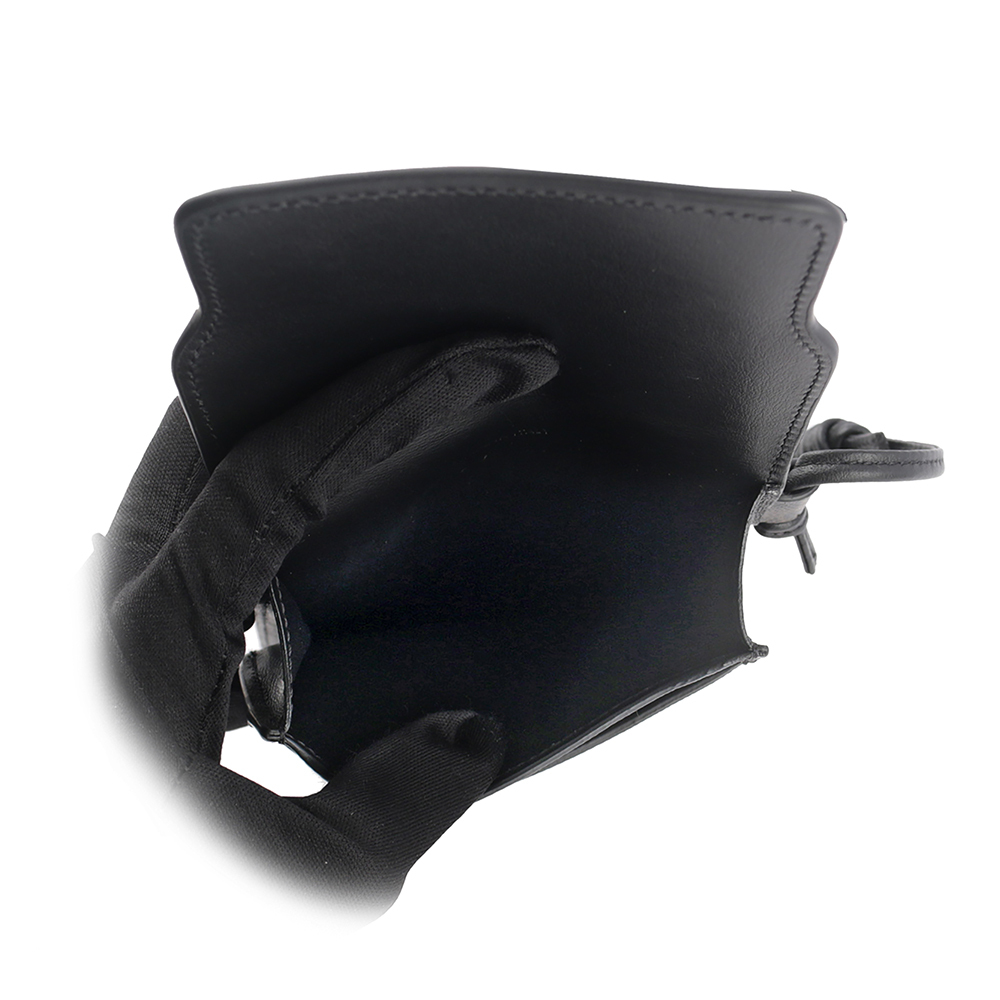 【CELINE】TRIOMPHE塗層帆布及小羊皮斜背手機包(黑色) 10G332CQD.38SI