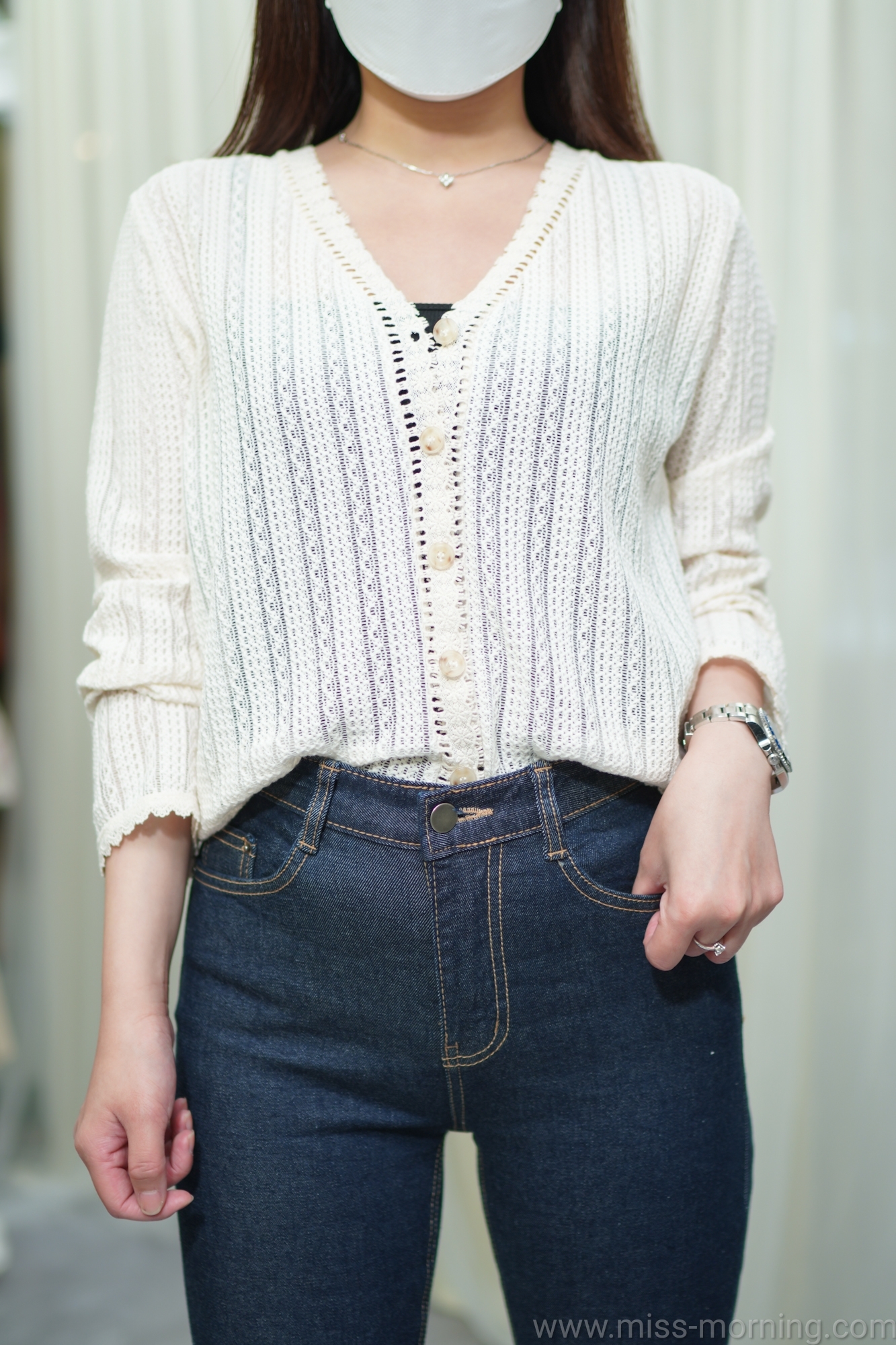 高質Soso通花上衣/外套兩穿(13356)