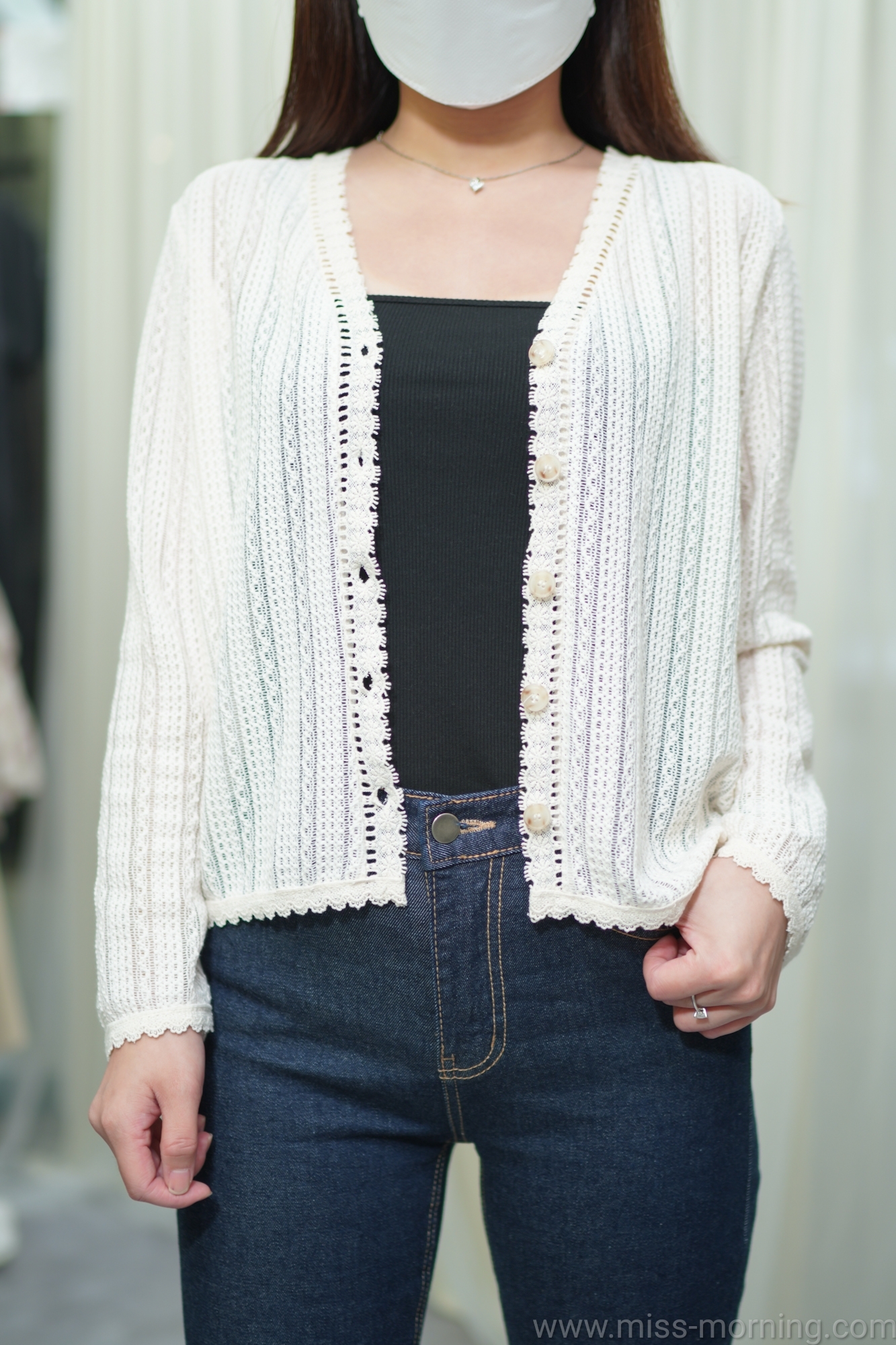 高質Soso通花上衣/外套兩穿(13356)