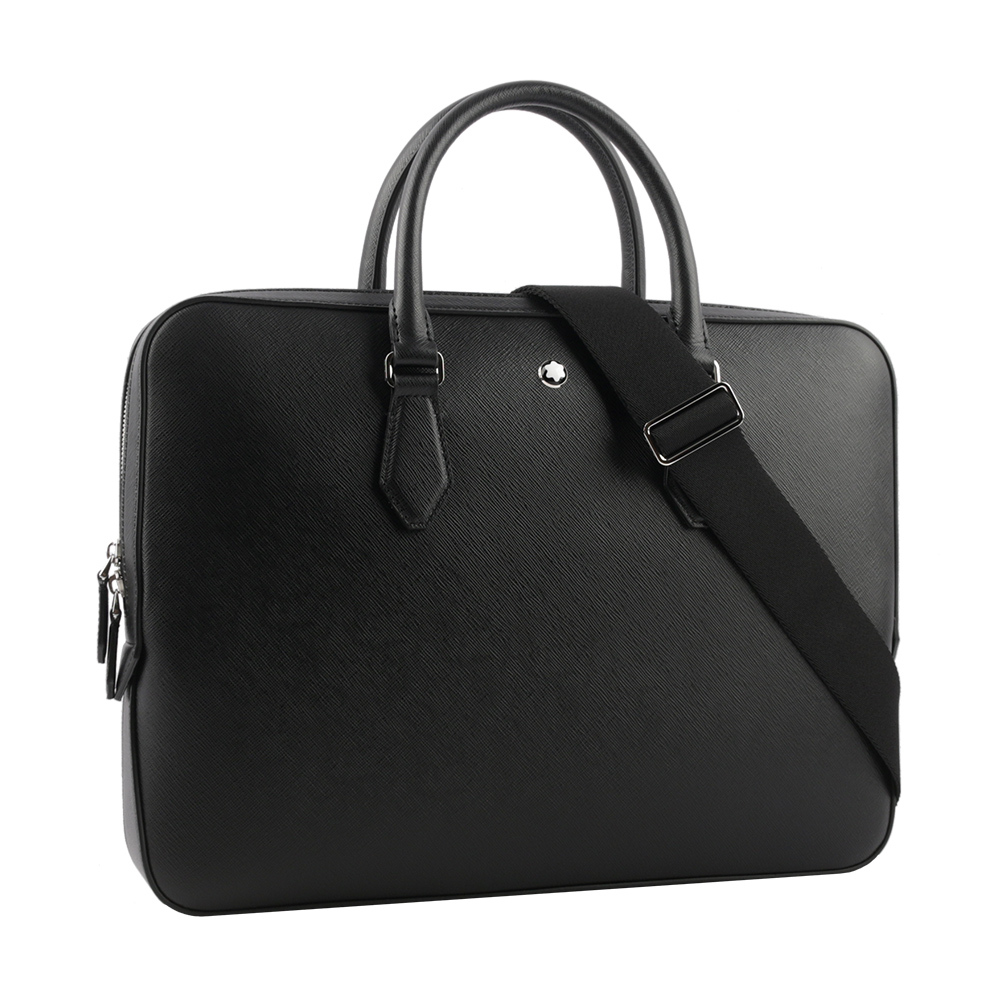 【MONTBLANC 萬寶龍】Sartorial 匠心系列薄款二用公事包(黑色) 130272