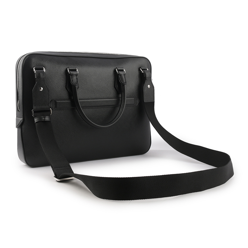 【MONTBLANC 萬寶龍】Sartorial 匠心系列薄款二用公事包(黑色) 130272