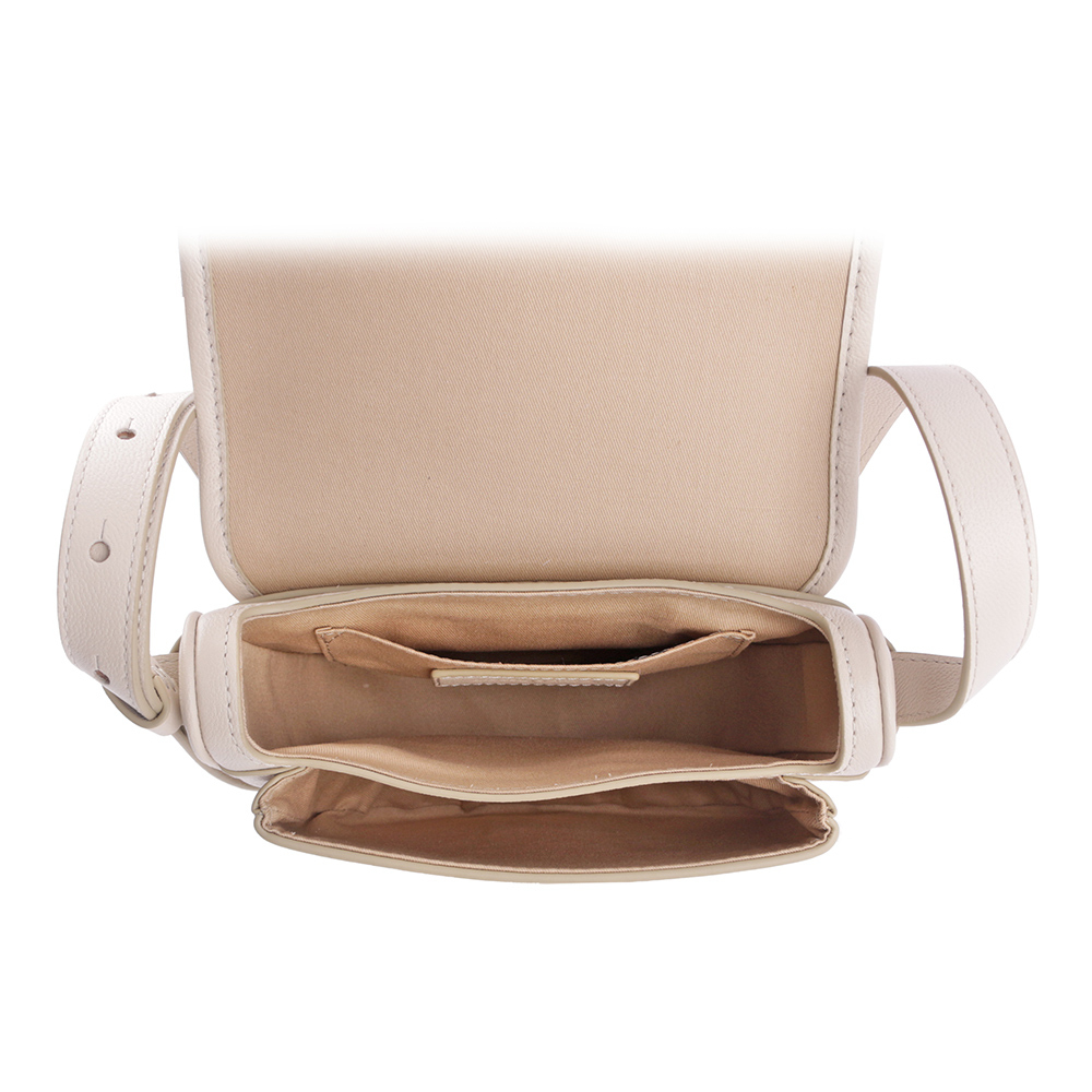 【SEE BY CHLOE】MARA BAG 牛皮小款斜背馬鞍包(米色) CHS21WSB3938824H