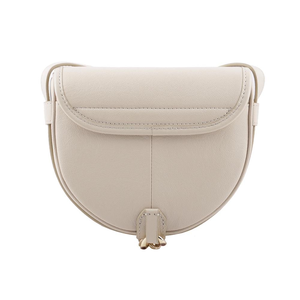【SEE BY CHLOE】MARA BAG 牛皮小款斜背馬鞍包(米色) CHS21WSB3938824H