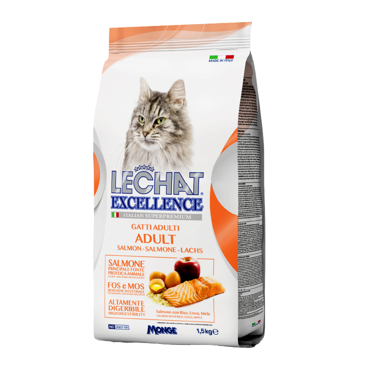 Lechat Excellence丨三文魚蘋果成貓美毛配方1.5kg (LE-9800)