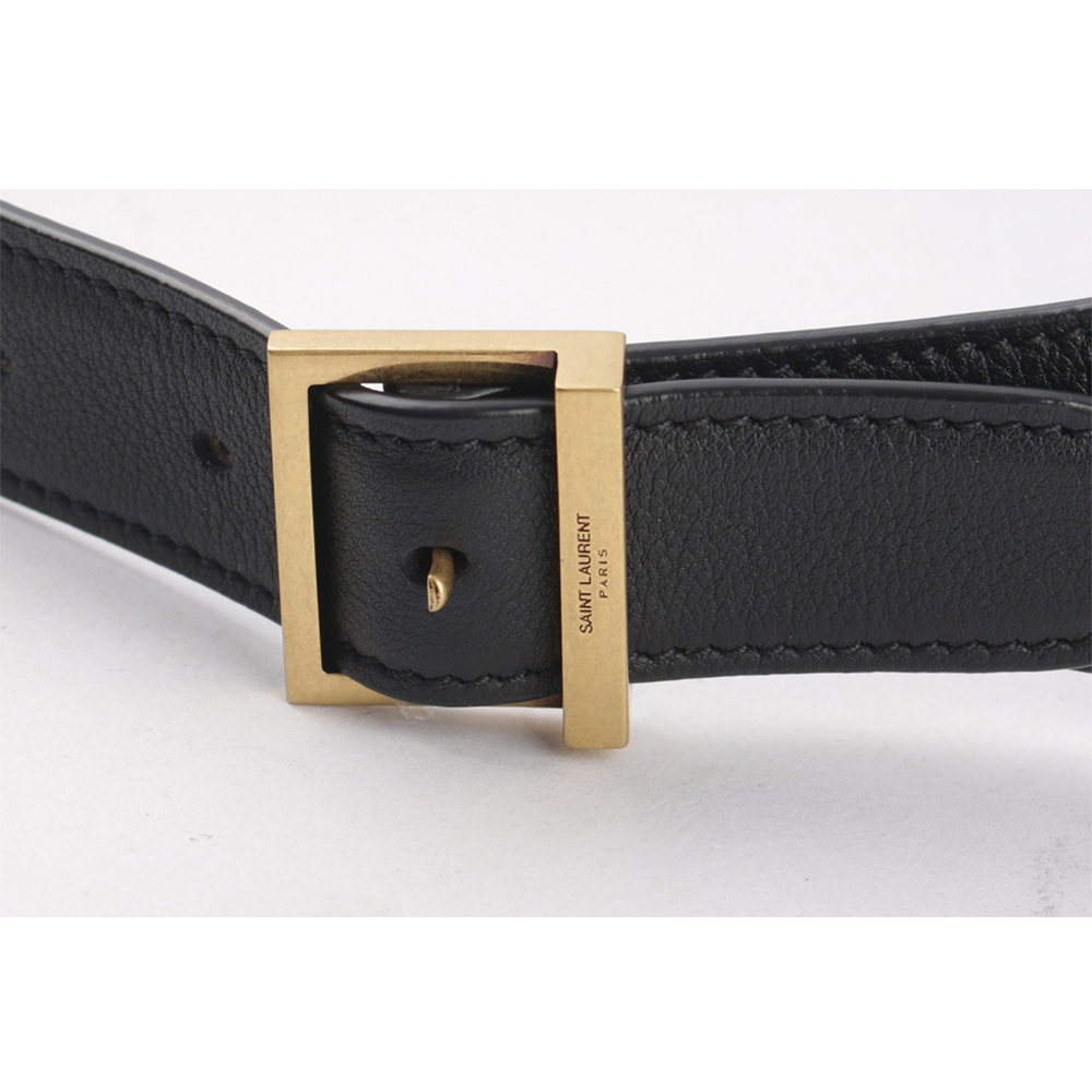 【YSL/ Saint Laurent Paris】LE 5 A 7 Hobo 小牛皮小款肩背包(黑色) 713938 AAAUQ 1000