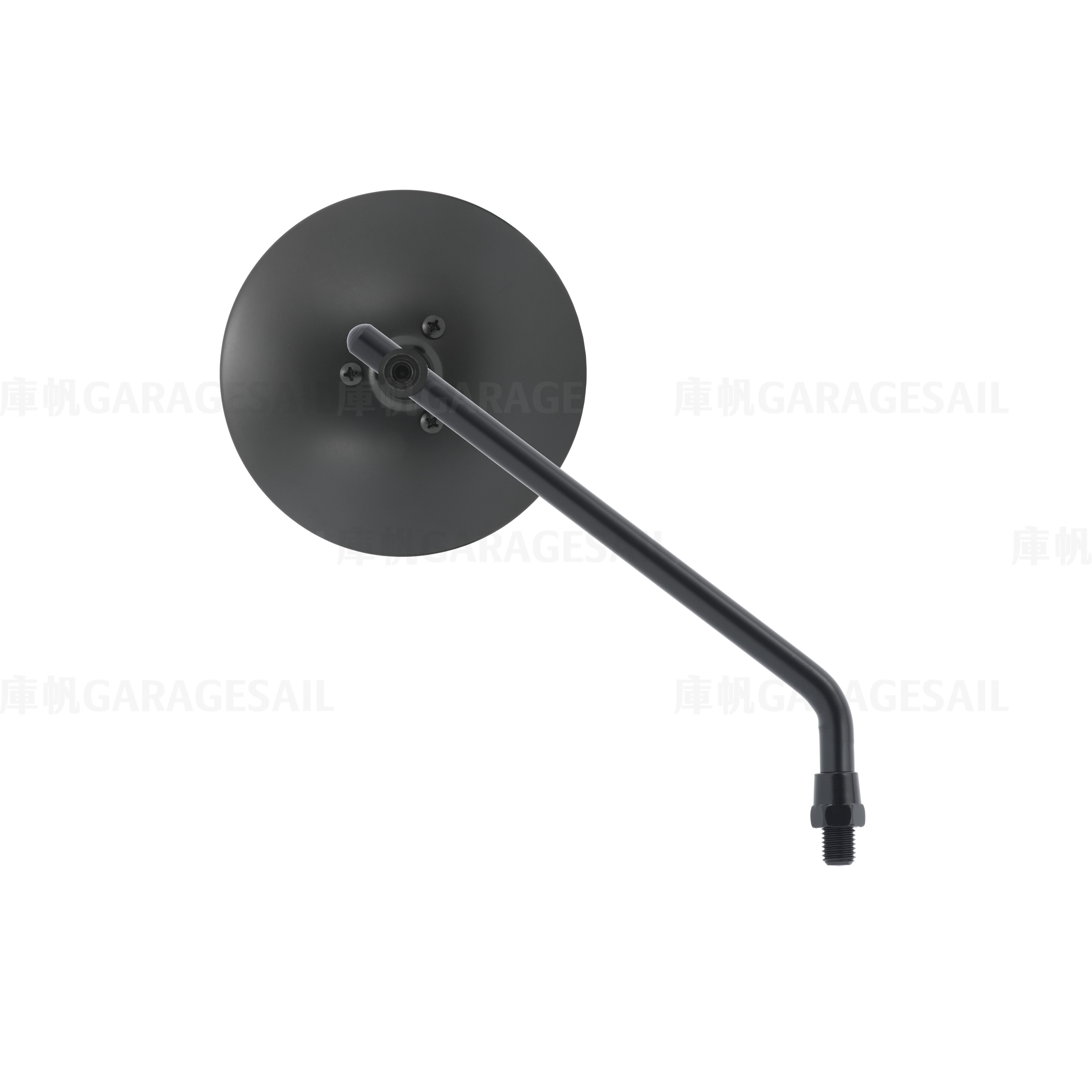 10mm正反牙 一般位置 後照鏡 4吋圓扁碟 黑