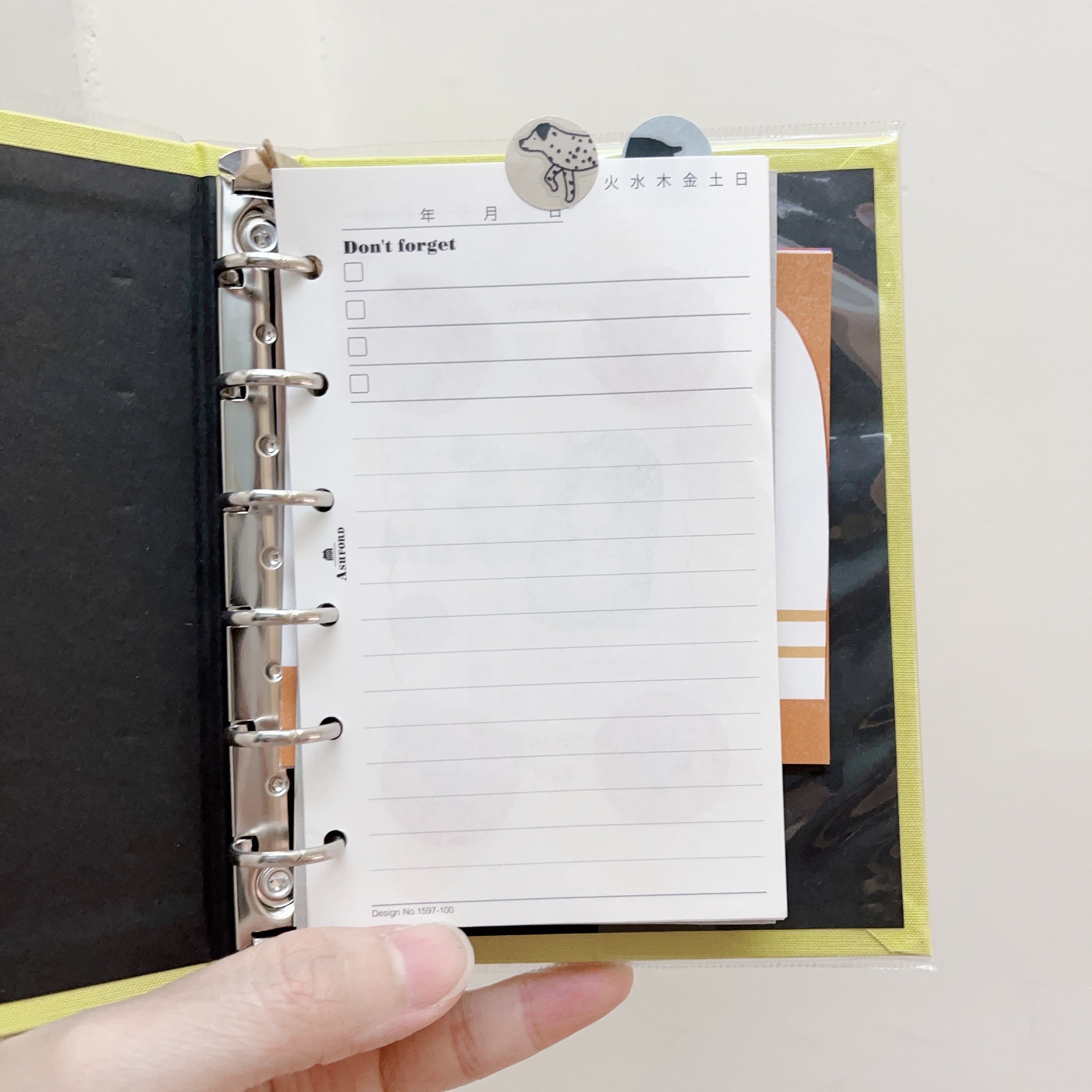 MINI6 一日一張日記內頁 備忘錄形式(無日期)｜ASHFORD 日本