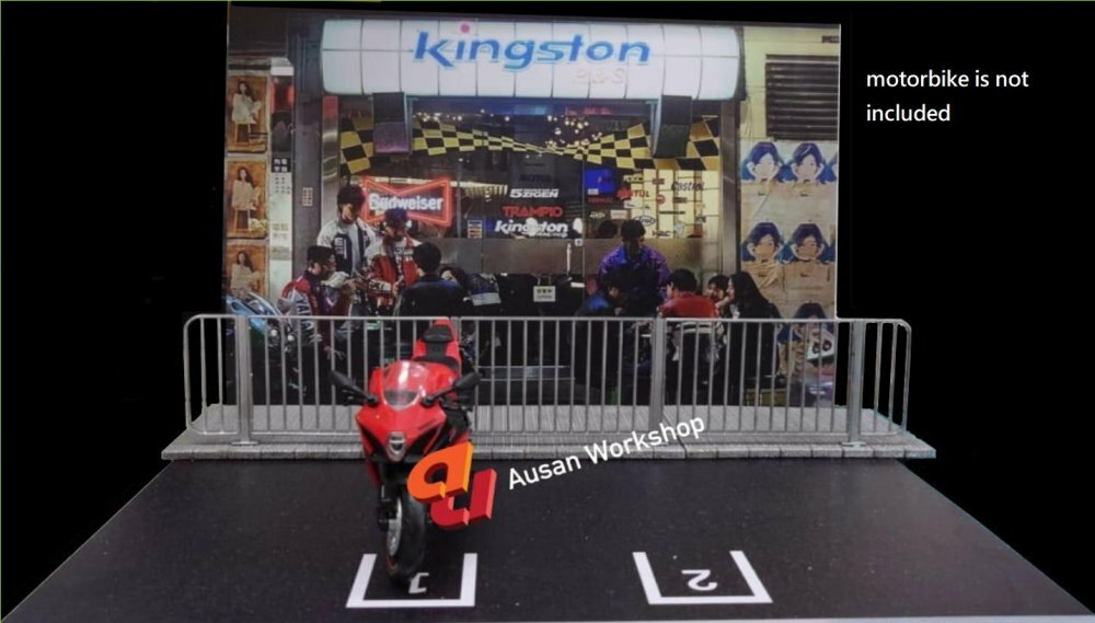 Ausan Workshop : 1/12 AS006 經典電影酒吧門前場景-豪華版