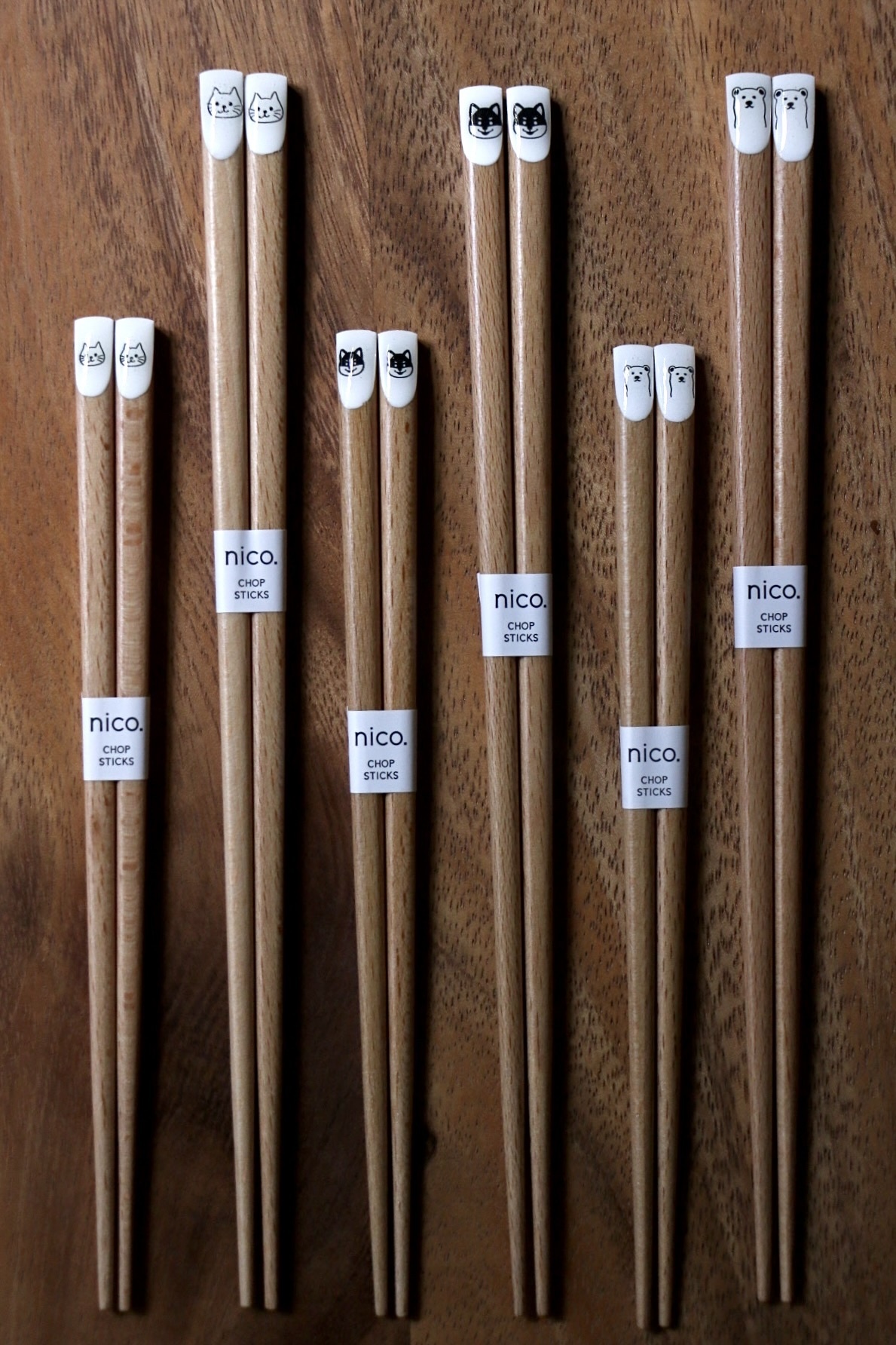 Mono斜面動物圖案木筷22.5cm