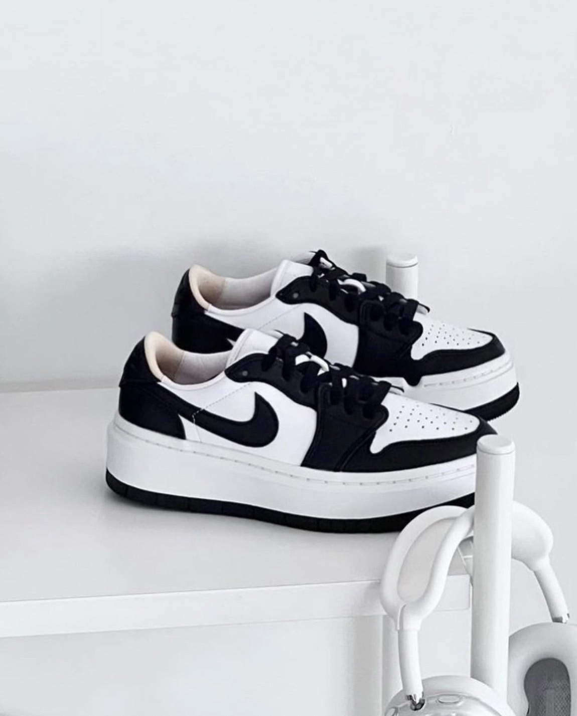 NIKE Jordan 1 elevate 黑白色 熊貓 厚底 低筒 增高鞋 AJ1 DH7004-109/預購