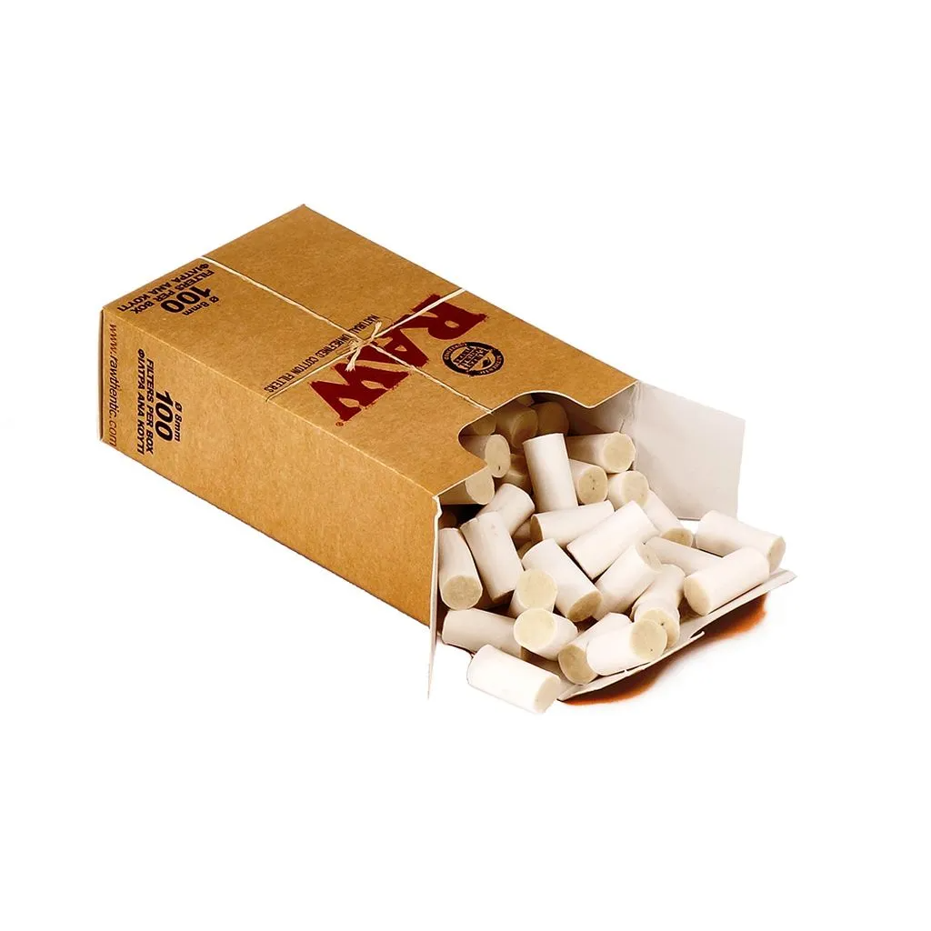 RAW Cotton Filter 棉濾嘴 6mm＆8mm - 袋裝與盒裝版本