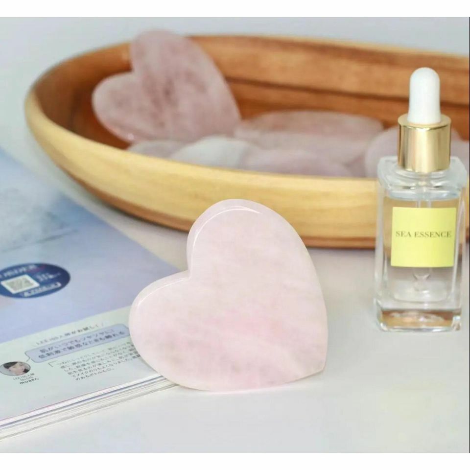 日本Sea Essence 粉晶心形刮痧板