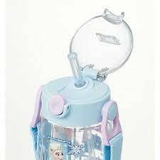 Skater Frozen透明飲管水樽水壺480ml