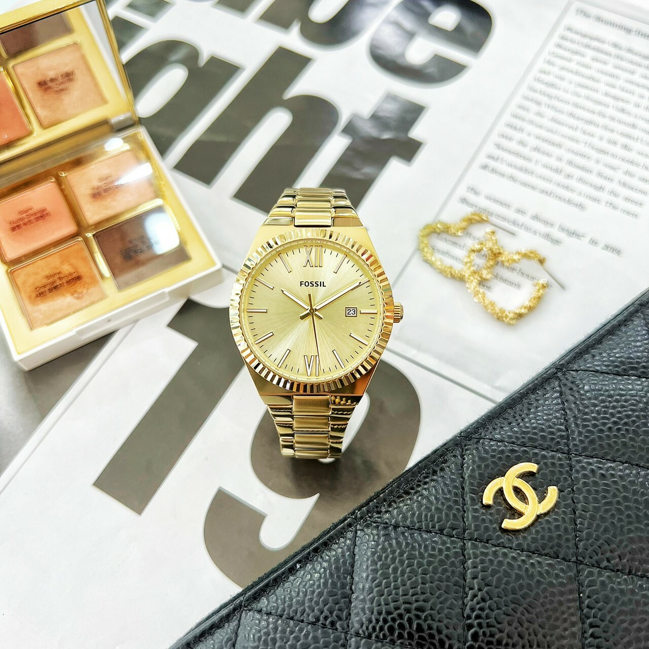 【FOSSIL】Scarlette 簡約金耀質感女錶 ES5299 38mm 現代鐘錶